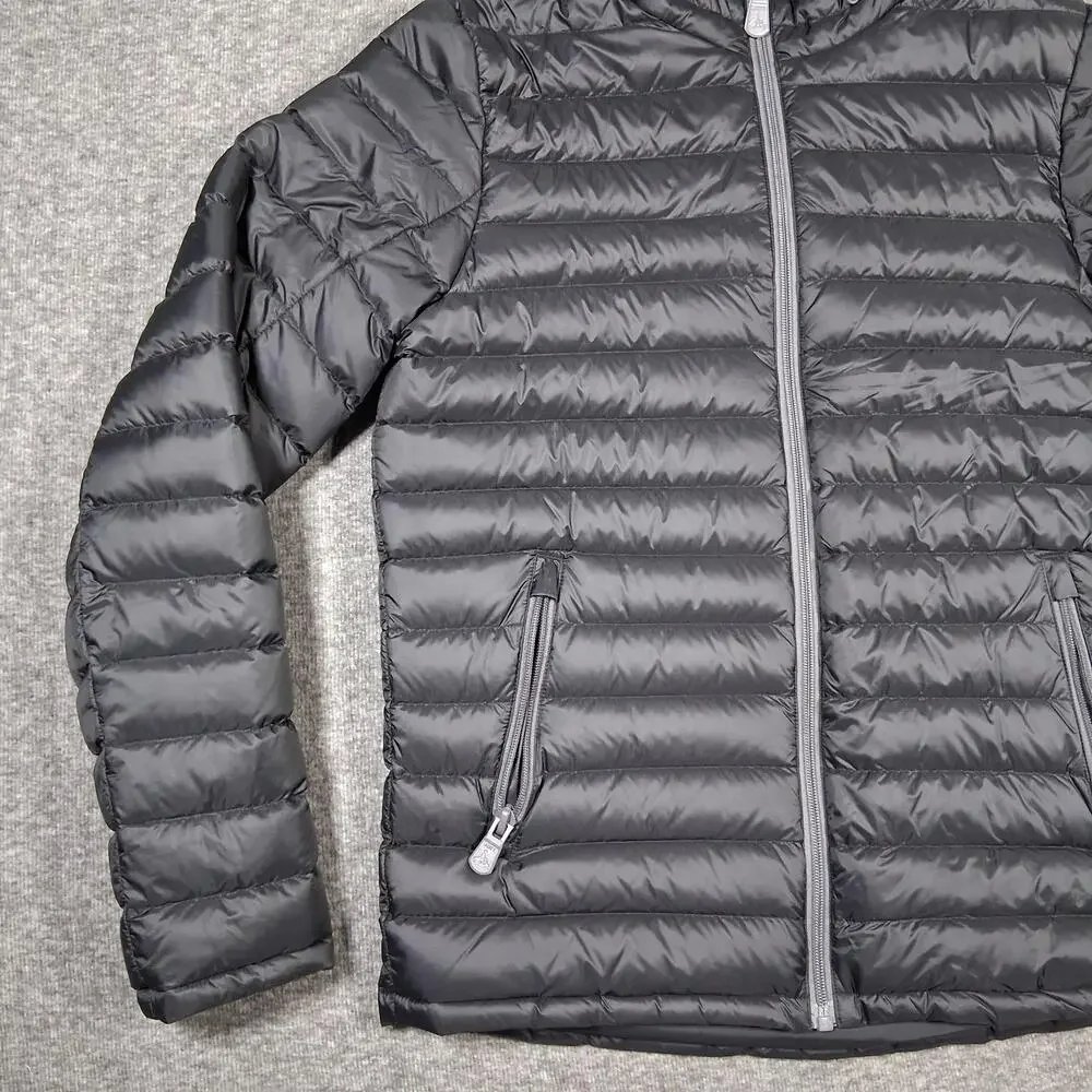 JOTT Jacket Mens Medium Gray Hooded Puffer Lightweight Insulated BERGEN
